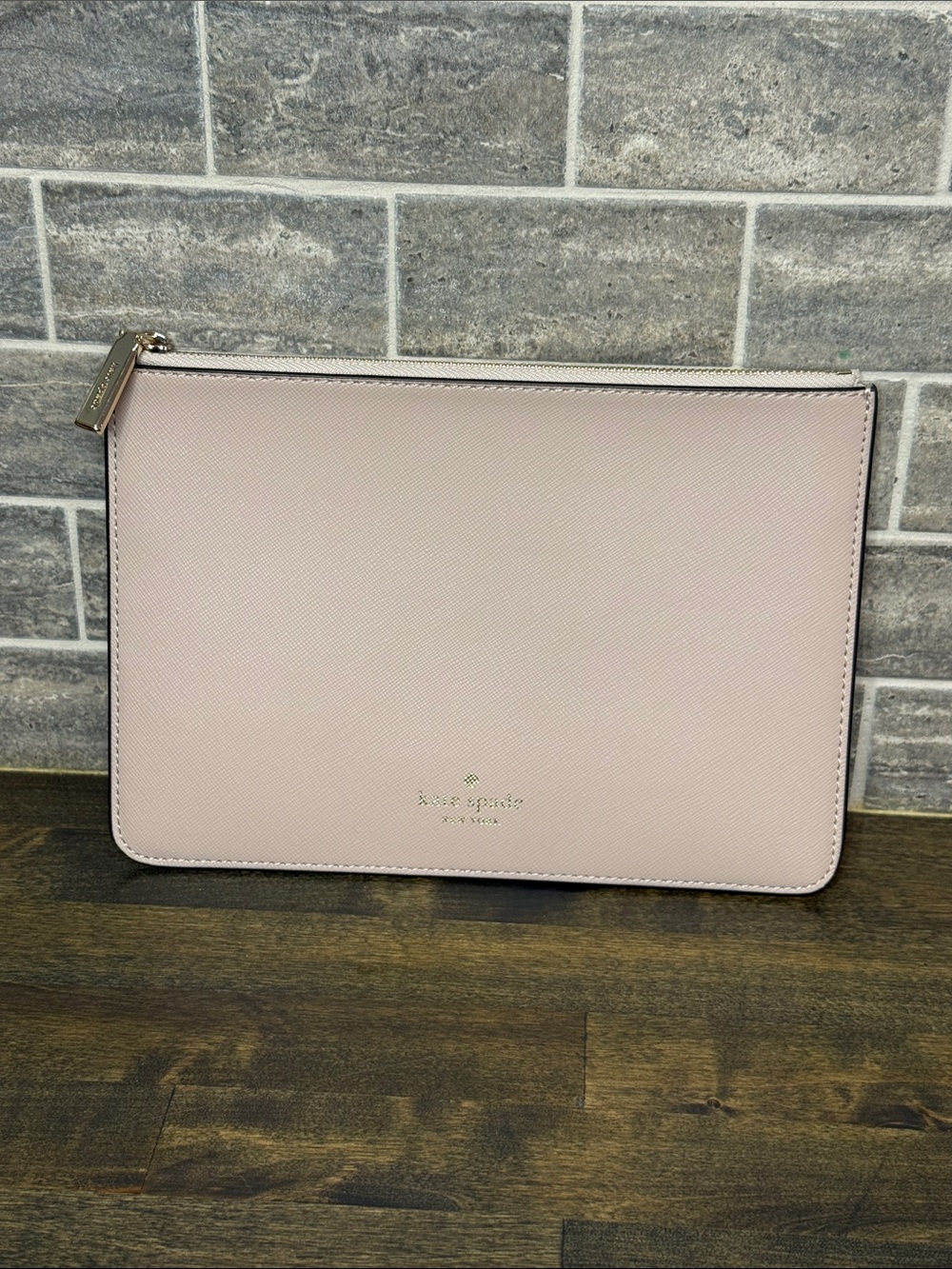 kate spade Pale Pink Saffiano Zip Pouch